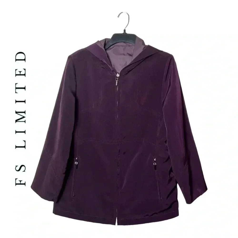 1471. FS LIMITED REVERSIBLE FULL ZIP JACKET/COAT PURPLE/LIGHT PURPLE COLOR SZ MD